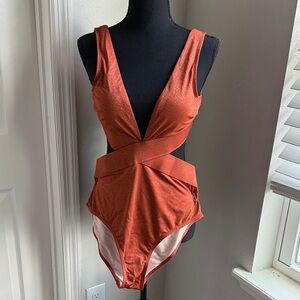 Elegant Rust Women's Bathing Suit